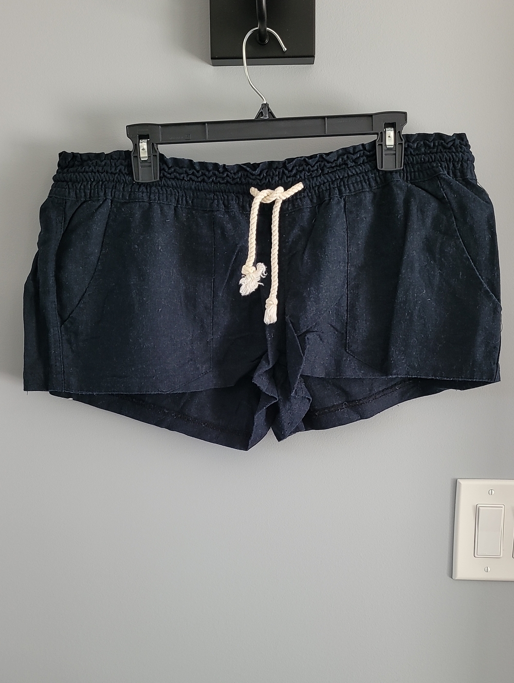 Roxy Black Oceanside Drawstring Casual Shorts